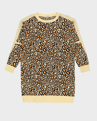 Kenzo Leopard Patterned Knitted Jumper - M