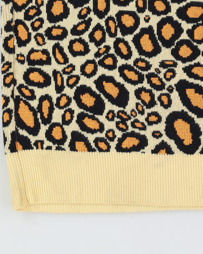 Kenzo Leopard Patterned Knitted Jumper - M