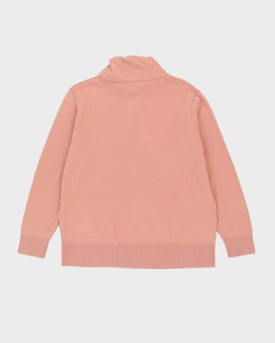 Pink Cashmere Blend Knitted Jumper - M