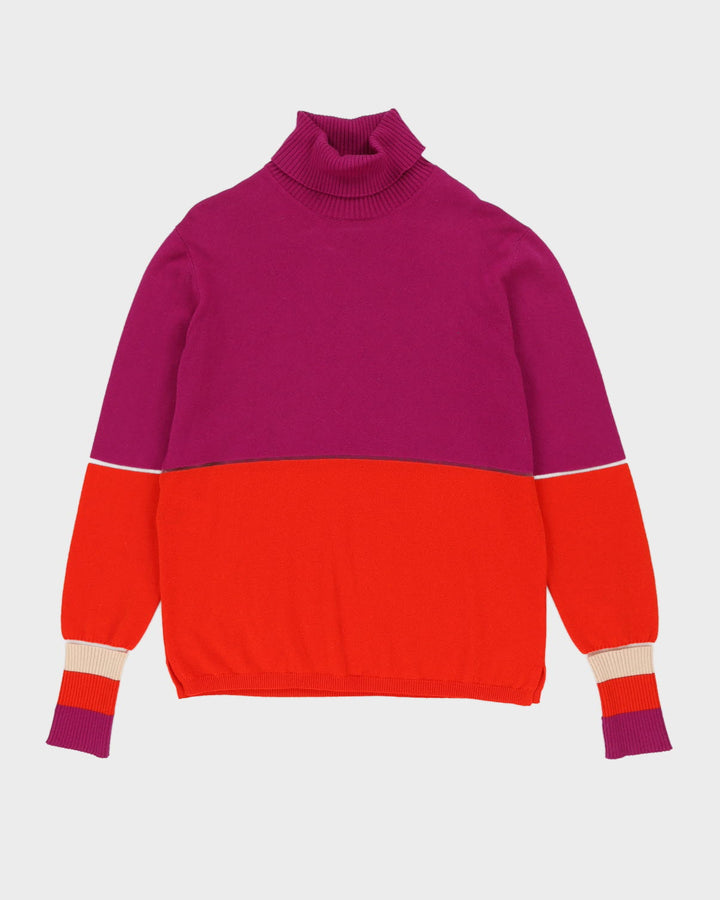 Fendi Red And Purple Cashmere Knitted Jumper - M