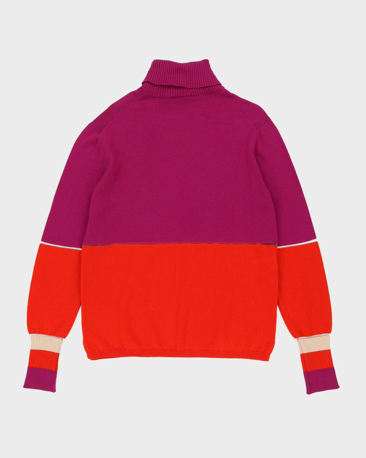 Fendi Red And Purple Cashmere Knitted Jumper - M