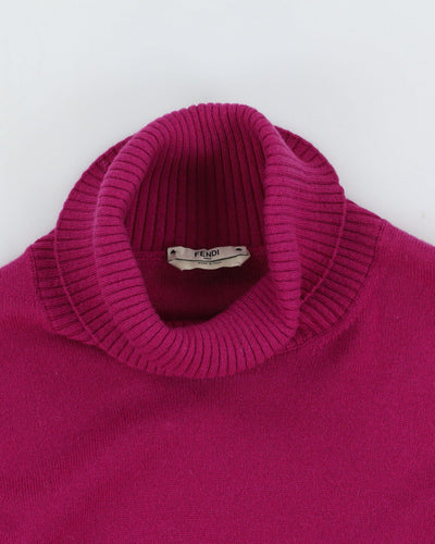 Fendi Red And Purple Cashmere Knitted Jumper - M