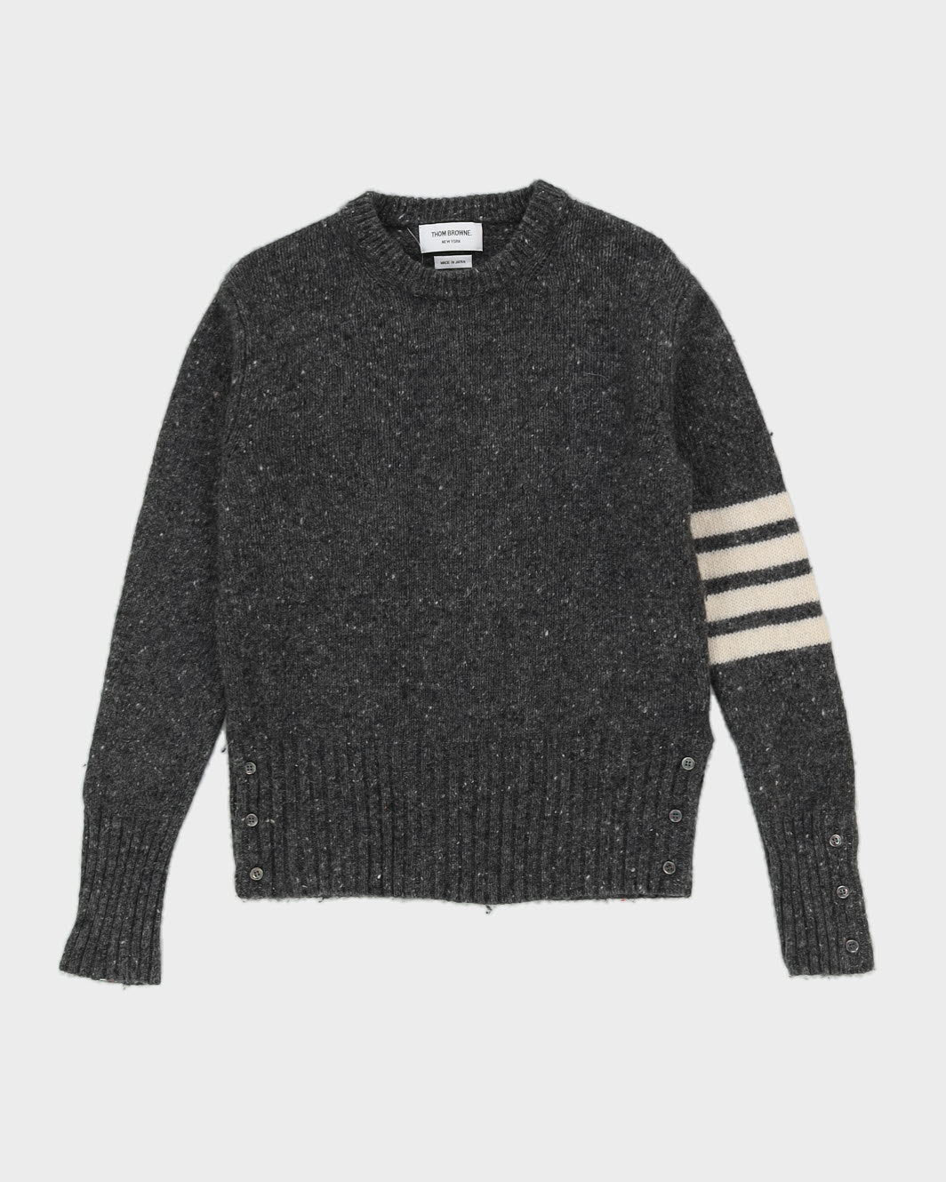 Thom Browne Grey Wool Knitted Jumper - S