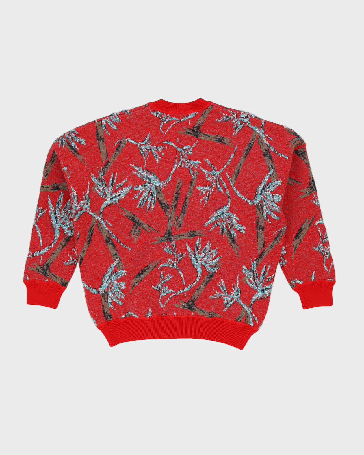 Louis Vuitton Red Patterned Wool Jersey Jumper - L