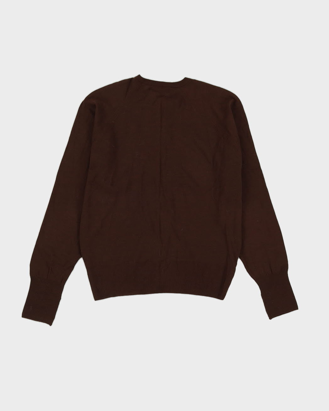 Vintage 1970s Brown Knitted Cardigan - S