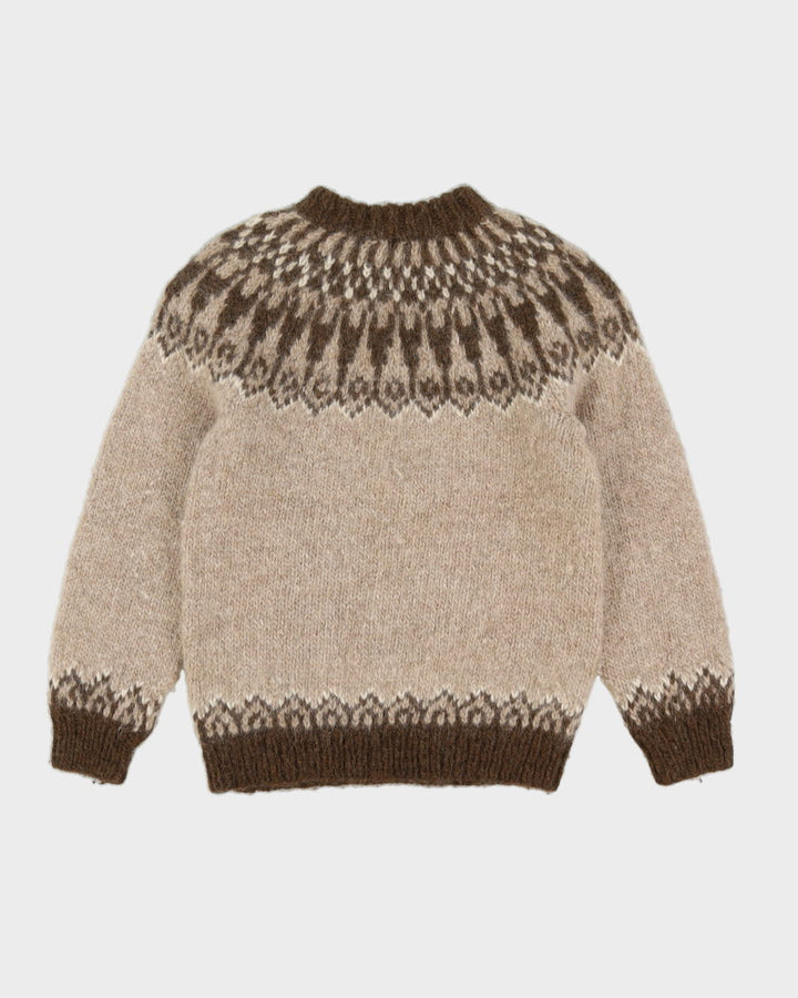 Vintage 1980s Scandi Style Knitted Jumper - XS