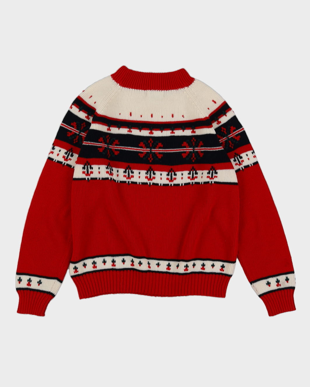 JC Penney Red Knitted Ski Jumper- M