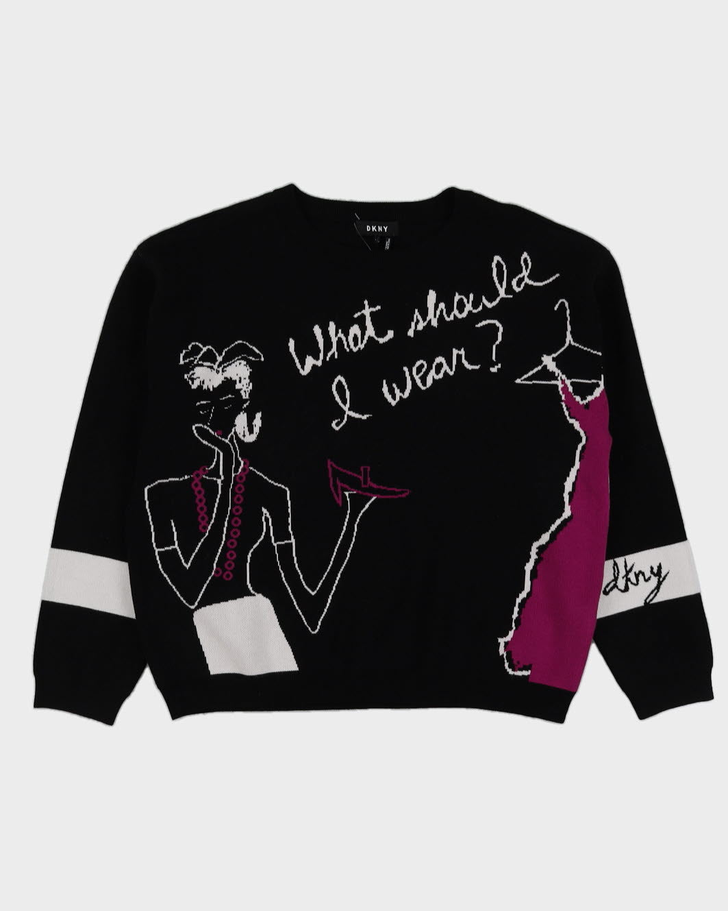 DKNY "What Should I Wear" Knitted Jumper - L