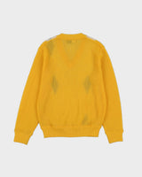 00s Yellow V-Neck Knitted Jumper - S