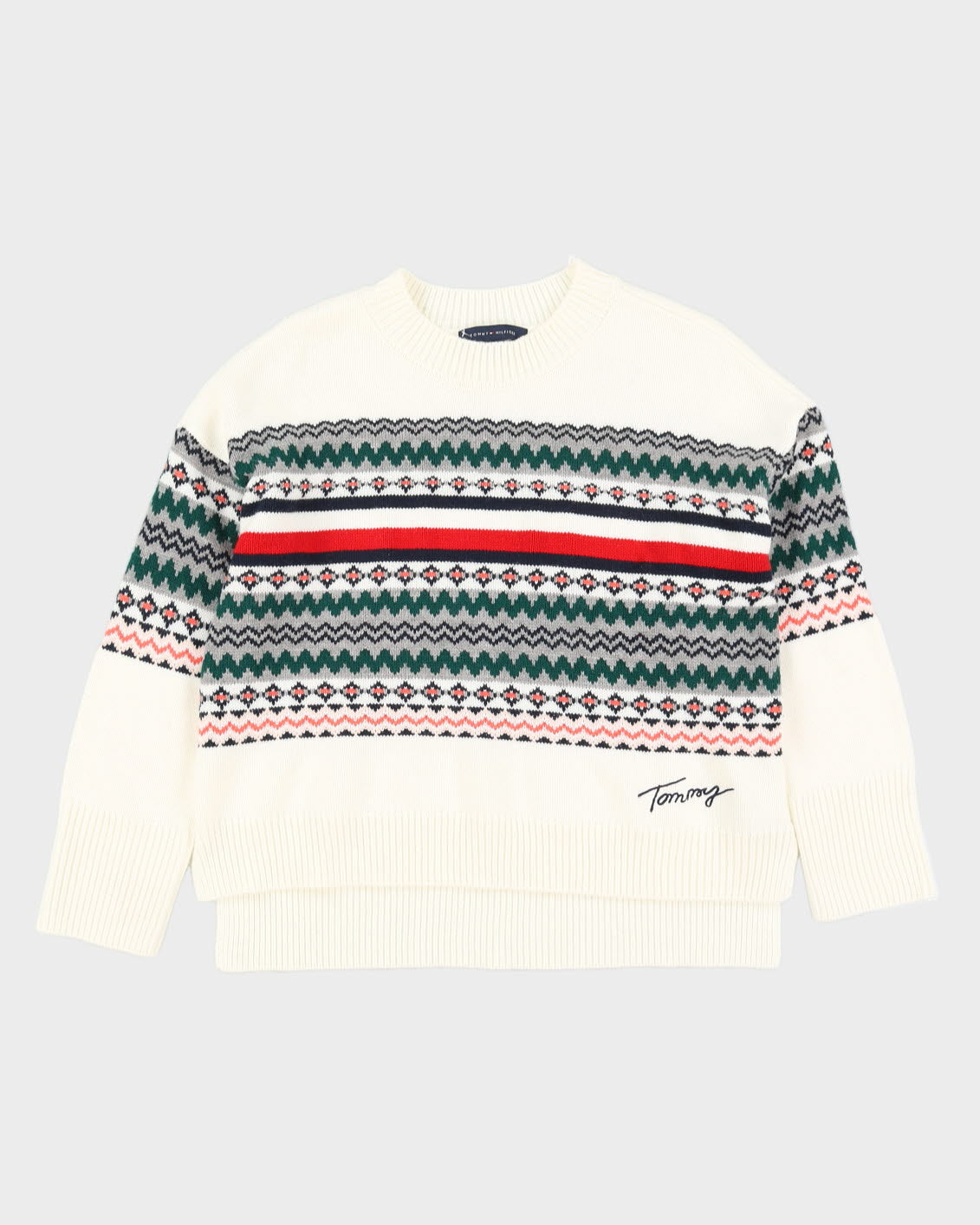 Tommy Hilfiger Oversized White Knitted Jumper - S