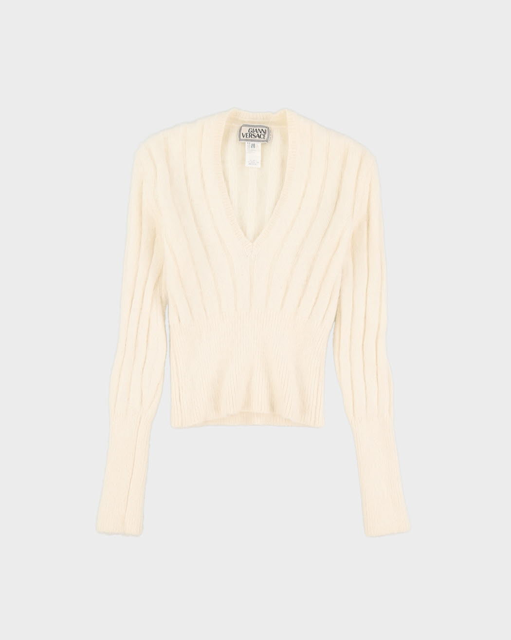 Gianni Versace Cream Knitted Jumper - XXS