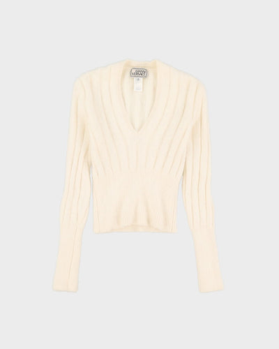 Gianni Versace Cream Knitted Jumper - XXS