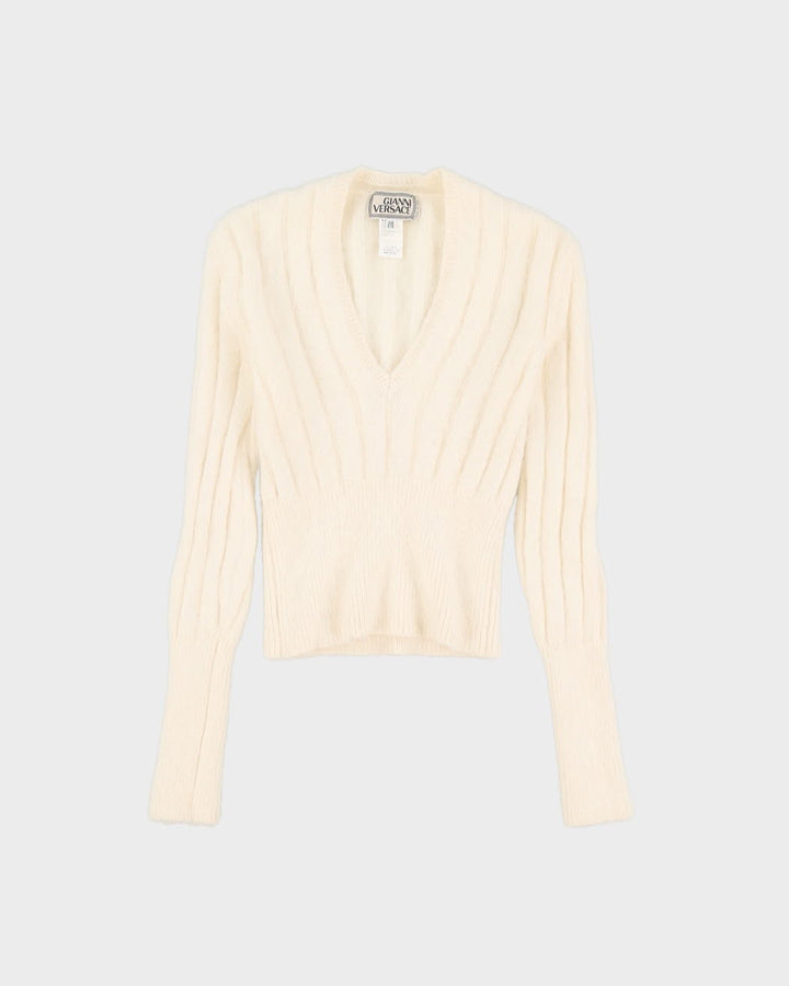Gianni Versace Cream Knitted Jumper - XXS