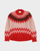 Erdem X H&amp;M Red Patterned Knitted Jumper - S
