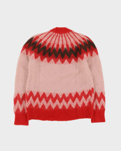 Erdem X H&M Red Patterned Knitted Jumper - S