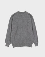 Grey Angora Knitted Cardigan - S