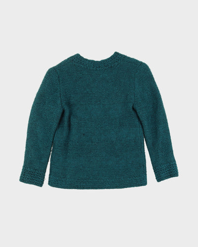 00s Aqua Green Knitted Cardigan - S
