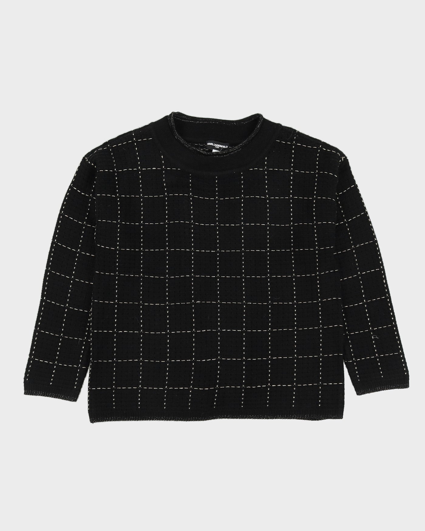 Karl Lagerfeld Black Knitted Jumper - L