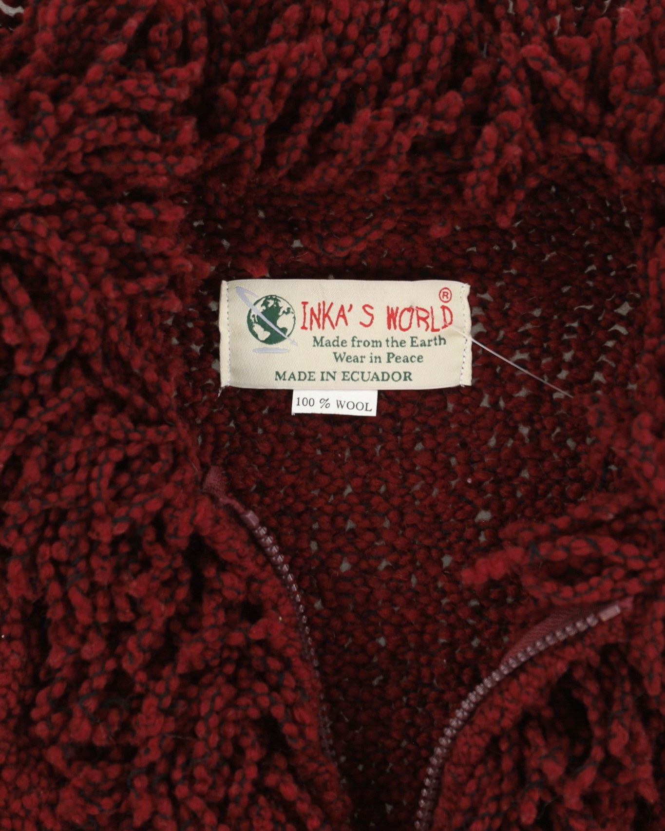 Burgundy Chunky Knitted Cardigan - S