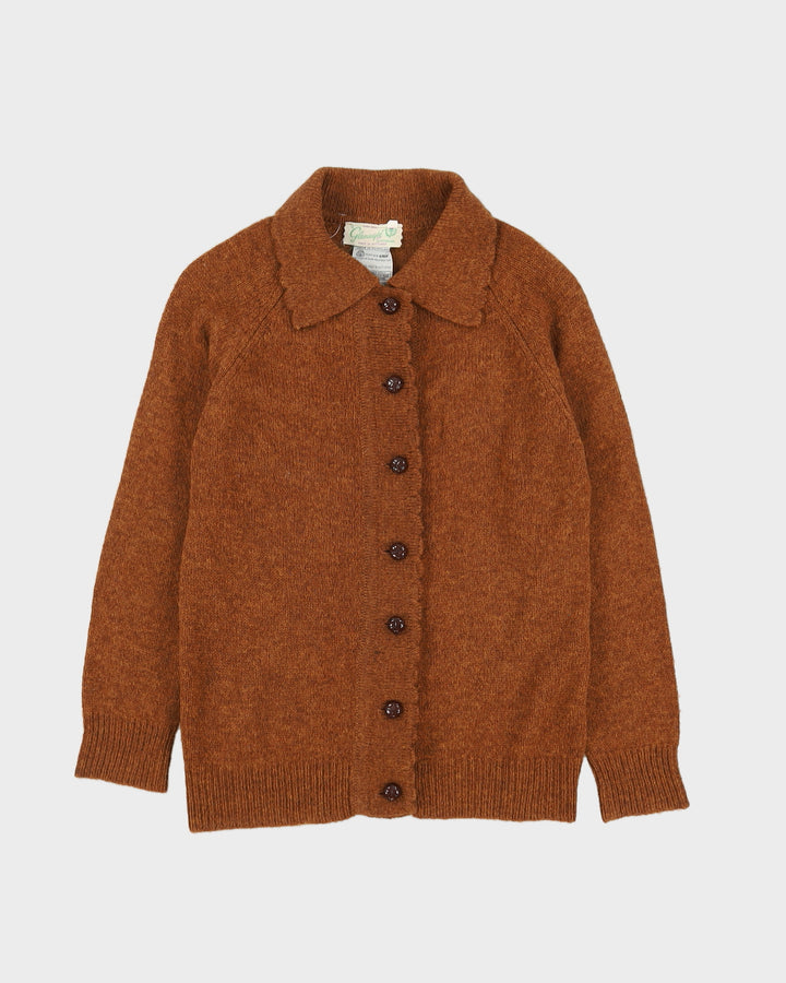 Vintage 1960s Glenugie Brown Cardigan - S