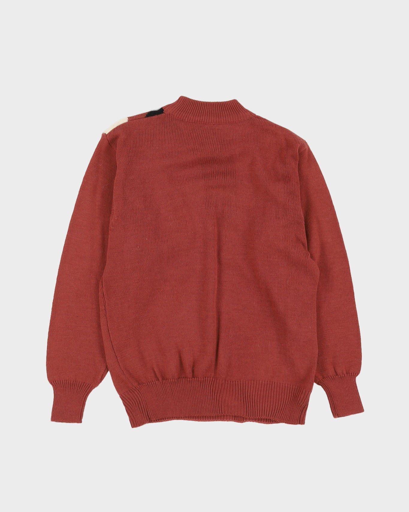 Dusky Pink Patterned Knitted Jumper - M
