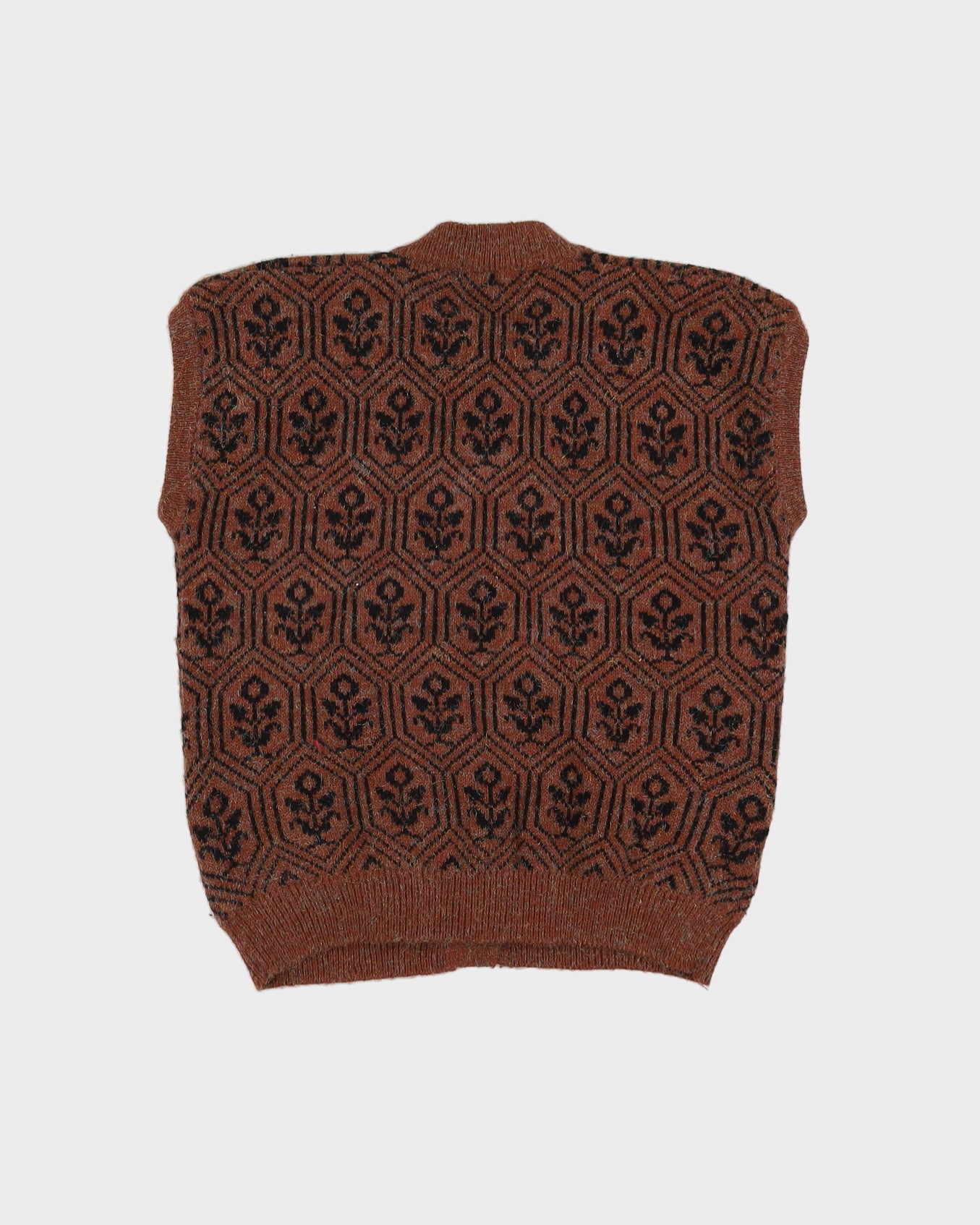 Vintage 1980s Brown Knitted Tank Top - M