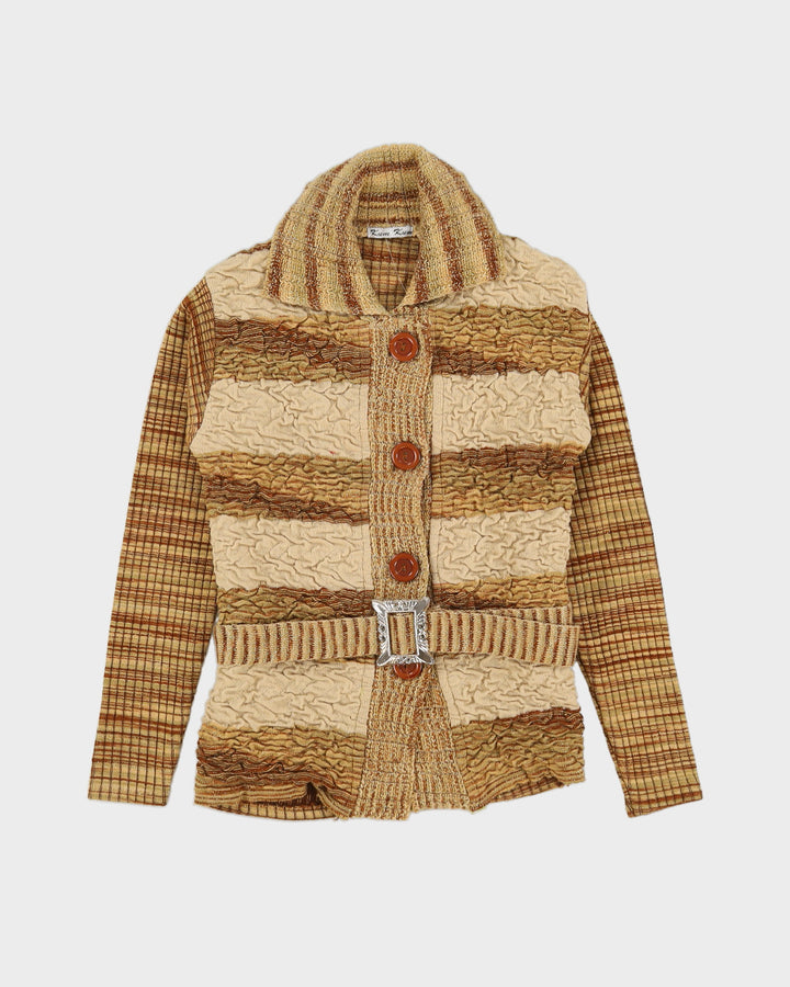 Y2K Gold  Lurex Knitted Cardigan - XS