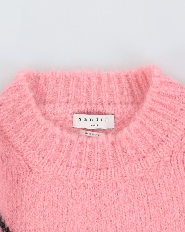 Sandro Paris Pink Knitted Jumper - XS