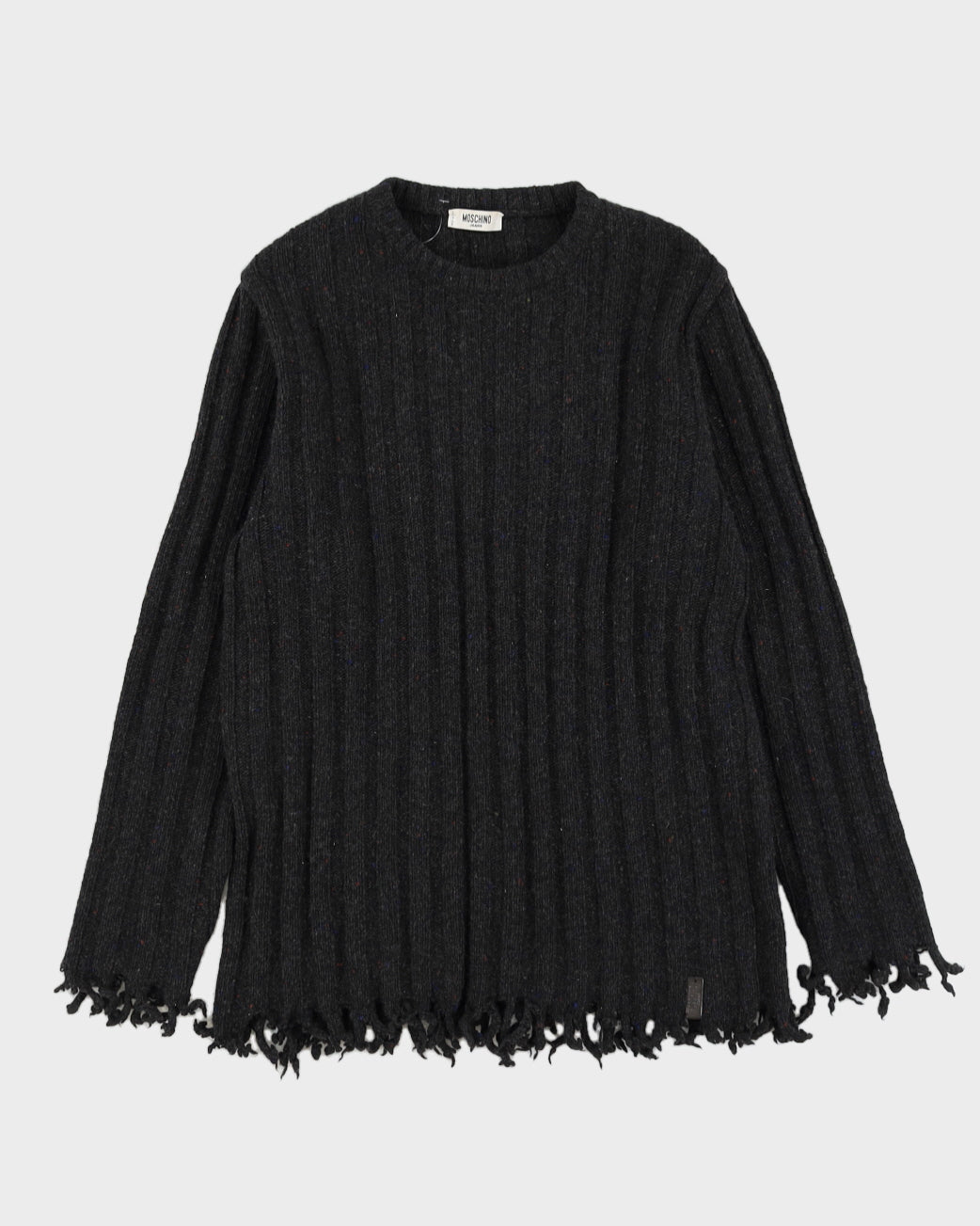 Moschino Jeans Grey Knitted Jumper - S