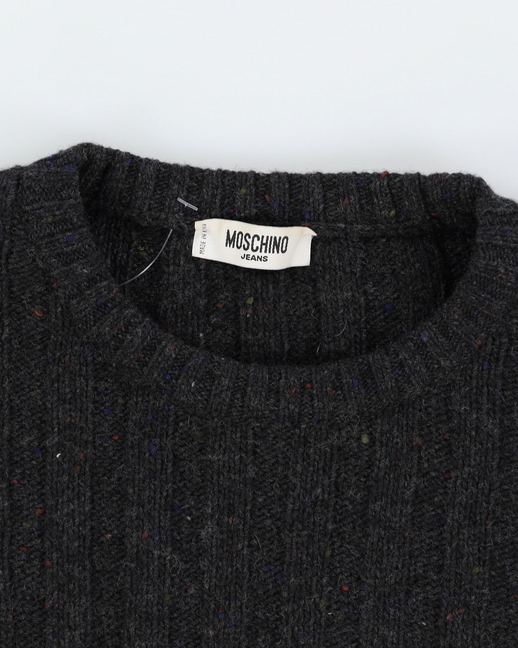 Moschino Jeans Grey Knitted Jumper - S