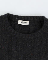 Moschino Jeans Grey Knitted Jumper - S