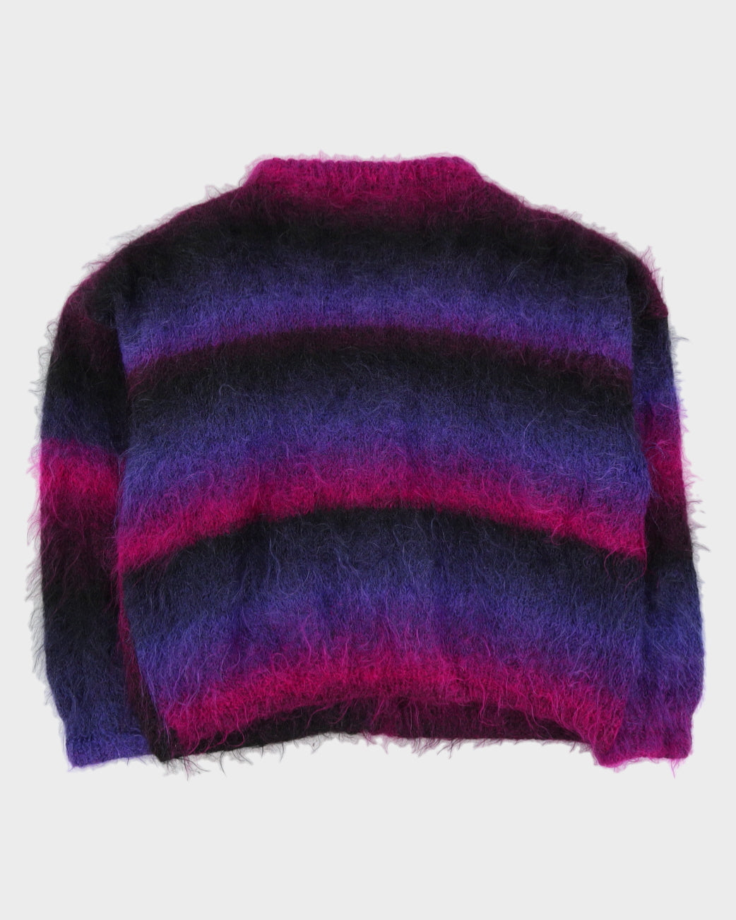 Purple Mohair Knitted Cardigan - L