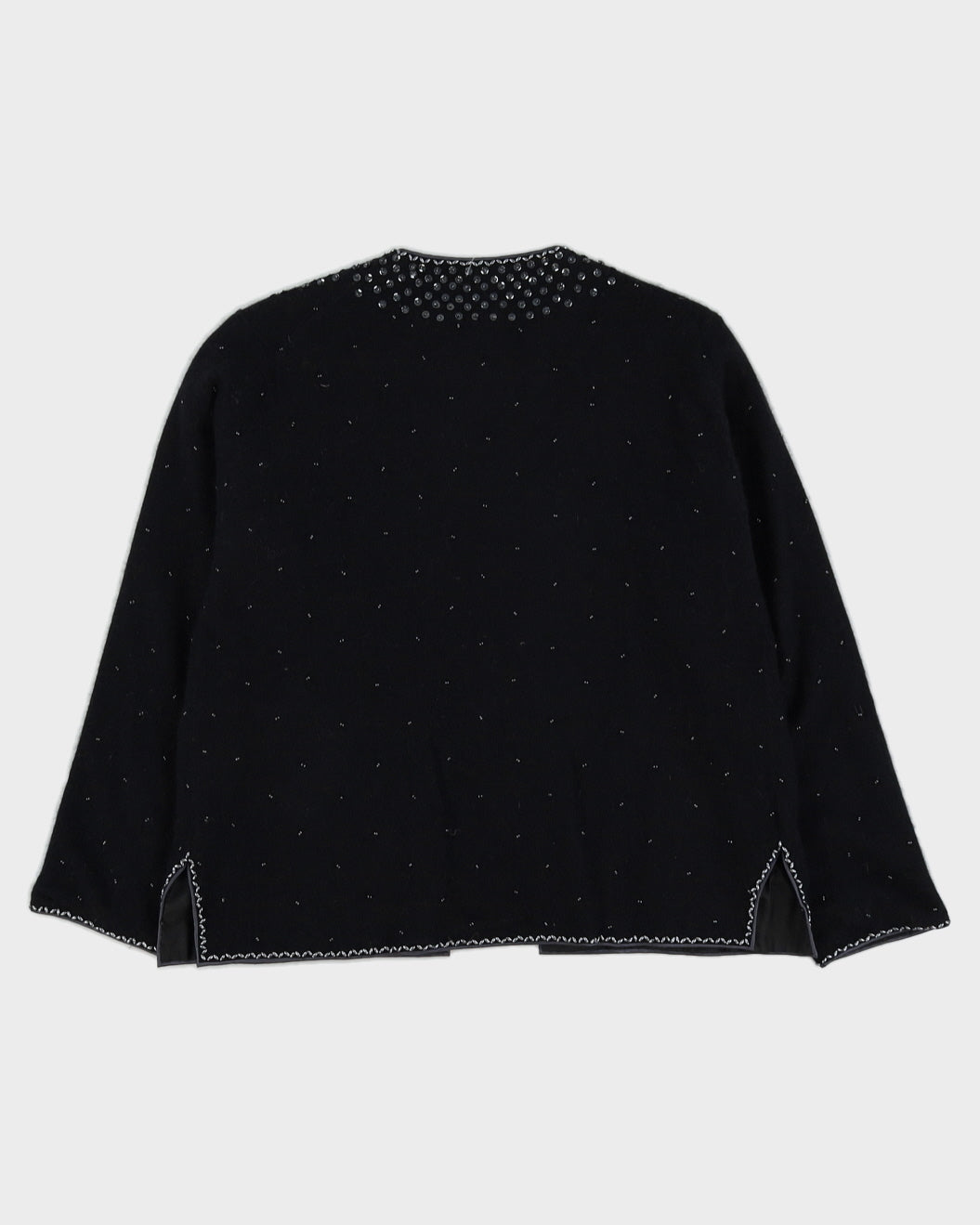 00s Black Beaded Cardigan - M