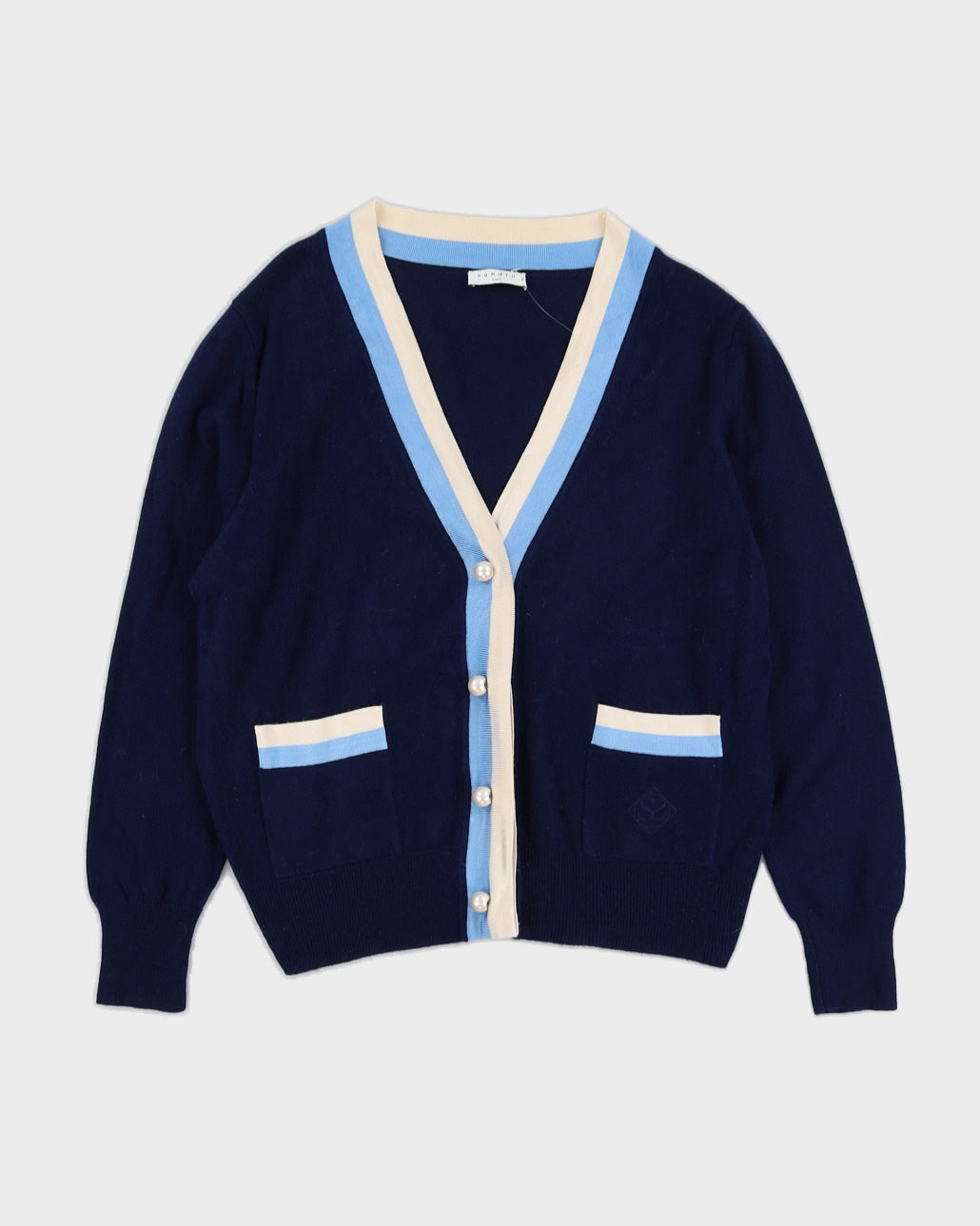Sandro Paris Blue Knitted Cardigan - M