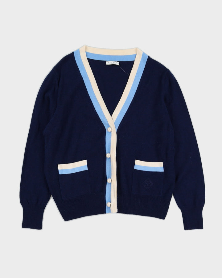 Sandro Paris Blue Knitted Cardigan - M