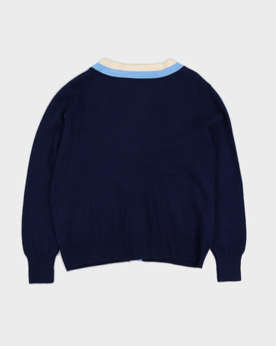 Sandro Paris Blue Knitted Cardigan - M