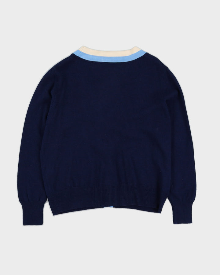 Sandro Paris Blue Knitted Cardigan - M