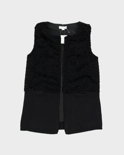 Calvin Klein Black Knitted Sleeveless Cardigan - M