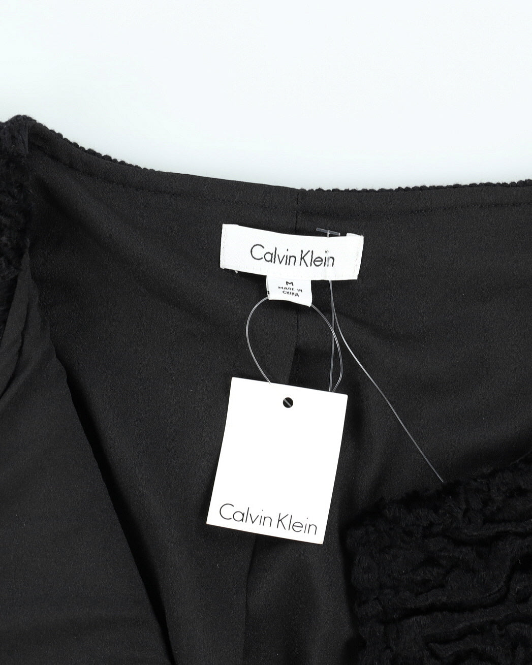 Calvin Klein Black Knitted Sleeveless Cardigan - M