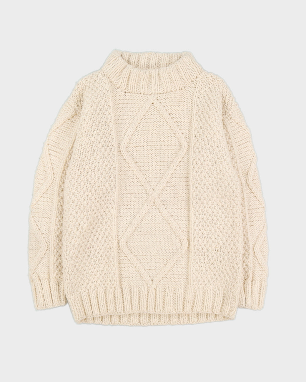 Cream South American Knitted Jumper - M