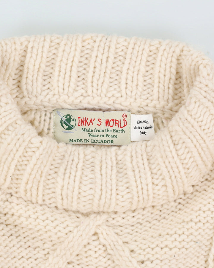 Cream South American Knitted Jumper - M