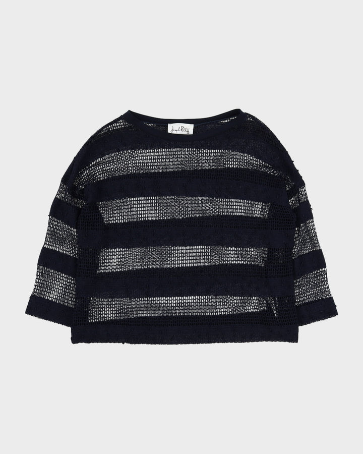 Joseph Ribkoff Blue Lace Knit Jumper - S