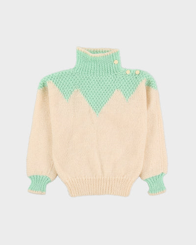 Vintage 1990s Hand Knitted Jumper - S