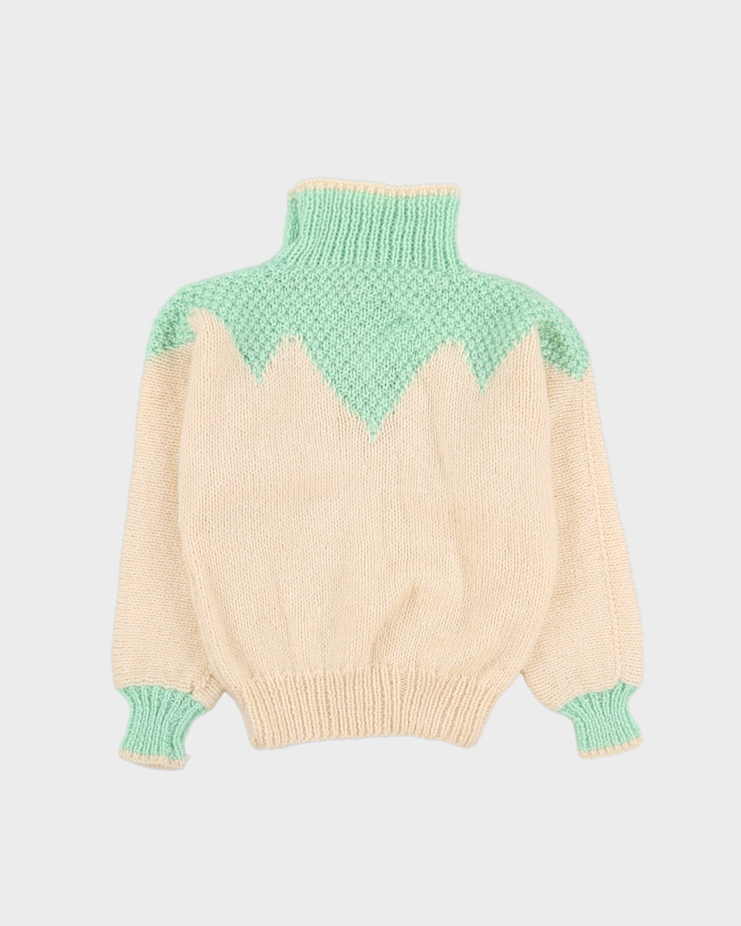 Vintage 1990s Hand Knitted Jumper - S
