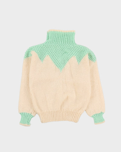 Vintage 1990s Hand Knitted Jumper - S
