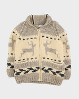Vintage Chunky Knitted Cardigan - S