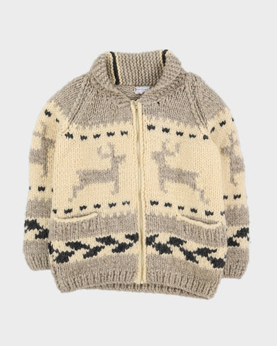 Vintage Chunky Knitted Cardigan - S