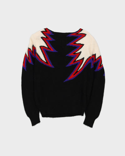 Vintage 1990s Flash Detailed Knitted Jumper - S