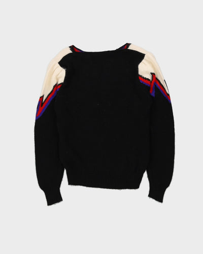 Vintage 1990s Flash Detailed Knitted Jumper - S