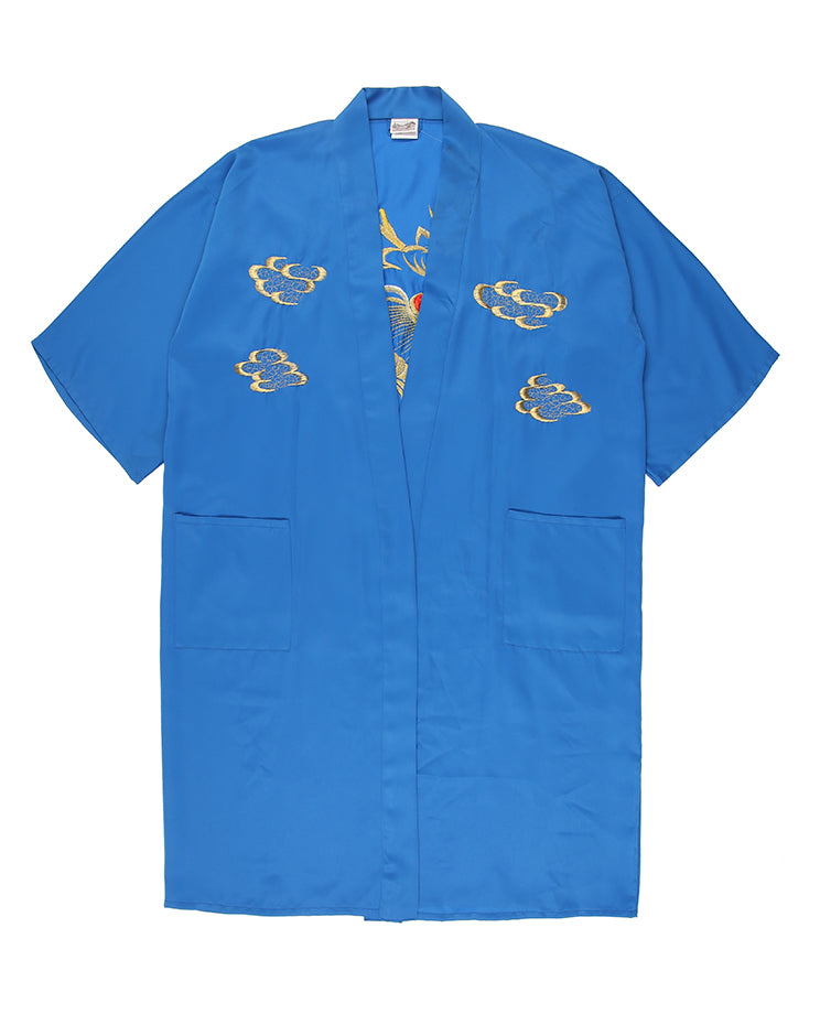 Blue Dragon Embroidered Robe - L